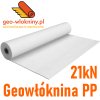Geowłóknina Polipropylenowa 21kN/m2. Szerokość 5,25m.  - 525cm